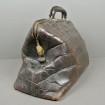 Large antique brown crocodile handbag