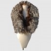 Large VINTAGE collar stole genuine brown and silver fur