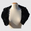 Collar - stole with shoulder pads real black fur VINTAGE