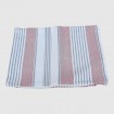 Red & beige striped cushion cover