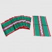 12 "Basque" placemats with red and white green stripes