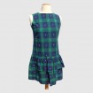 VINTAGE girl dress with checks and embroidered roses