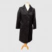 Long waffle jacket black Vintage T.36 - 38