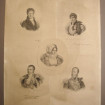 5 Portraits "Carnot, Régnault, Lavalette, Savary et Caulaincourt"