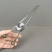 Silver metal ice cube tongs with spiral design in ADNET spirit