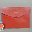 Vintage leather mail pouch "Répondu - A répondre"