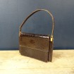 Small Vintage Crocodile Patent Leather Ladies Bag