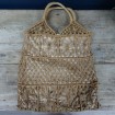 Vintage braided rope large tote bag