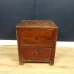 Small Chinese bedside table with 2 drawers