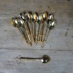 12 Golden metal teaspoons
