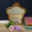 Very nice Rococo style mirror in gilded wood