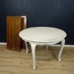 Dining room table with 2 extensions repainted in white
