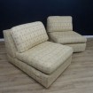 2 Fireside chairs - geometric pattern sofa