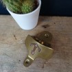 Wall-mounted brass bottle opener with Marine Anchor