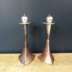 Pair of Vintage aluminium candleholders