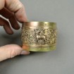 Napkin ring in gilt copper with "Cerf & Fleurs"