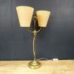Lamp base in fine gold brass with 2 lights