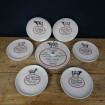 Tray & 12 cheese plates in porcelain from AUTEUIL