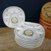 6 Fondue bourguignonne plates in porcelain from AUTEUIL