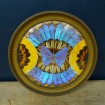 Vintage "Butterfly wings" round frame