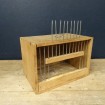 Vintage small wooden transport cage for 1 bird