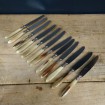12 Antique but New Horn Cheese Knives