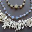B2 - Collier à perles opalescentes Murano