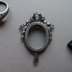 B7 - Large antique pendant or small portrait frame to be hung