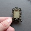B17 - Tiny antique brass photo frame