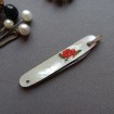 B45 - Small Vintage knife in mother-of-pearl with chromo