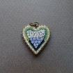 B52 - Ancien pendentif « Coeur » micro-mosaïque de Venise