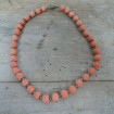 Vintage children's coral sponge bead necklace