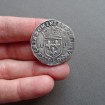 B74 - Brooch - 17th century French silver coin