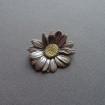 B85 - "Daisy" MELLERIO brooch in silvery & gold metal