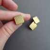 B113 - Old pair of gold-plated cufflinks