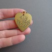 B129 - Large "Heart" pendant with letters A & B