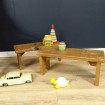 2 Low wooden stools for children or prayer