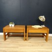 Pair of modern wooden bedside tables