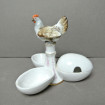 Chicken condiment set in fine 19th century porcelain