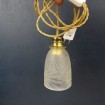 ART DECO tulip reassembled as a small hanging lamp