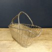 Silver plated woven wine bottle basket