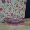 Original Vintage purplish pink moulded crystal ashtray