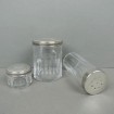 3 Small crystal & silver plated toiletry boxes