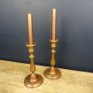 Pair of copper candlesticks