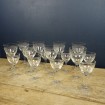8 Vintage engraved water & wine glasses