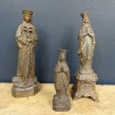 Small statuette ND de Lourdes in metal XIXth century