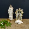 Oratoire Vierge Marie en porcelaine de Paris XIXème