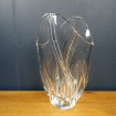 Grand vase en cristal moulé forme libre 1950