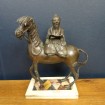 Toba sur sa mule en bronze, CHINE, fin XIXème