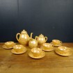 Very fine golden tea set for 6 JAPAN